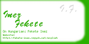 inez fekete business card